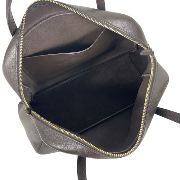 Madewel Top Handle Crossbody Bag in Soft Grain Leather Dark Brown - Picture 11 of 14